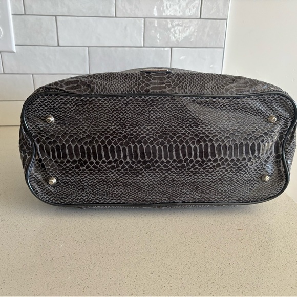 Y2K Beijo Couture Grey Snakeskin Reversible Multi-Color Hobo Purse See Pic EUC - Picture 13 of 14